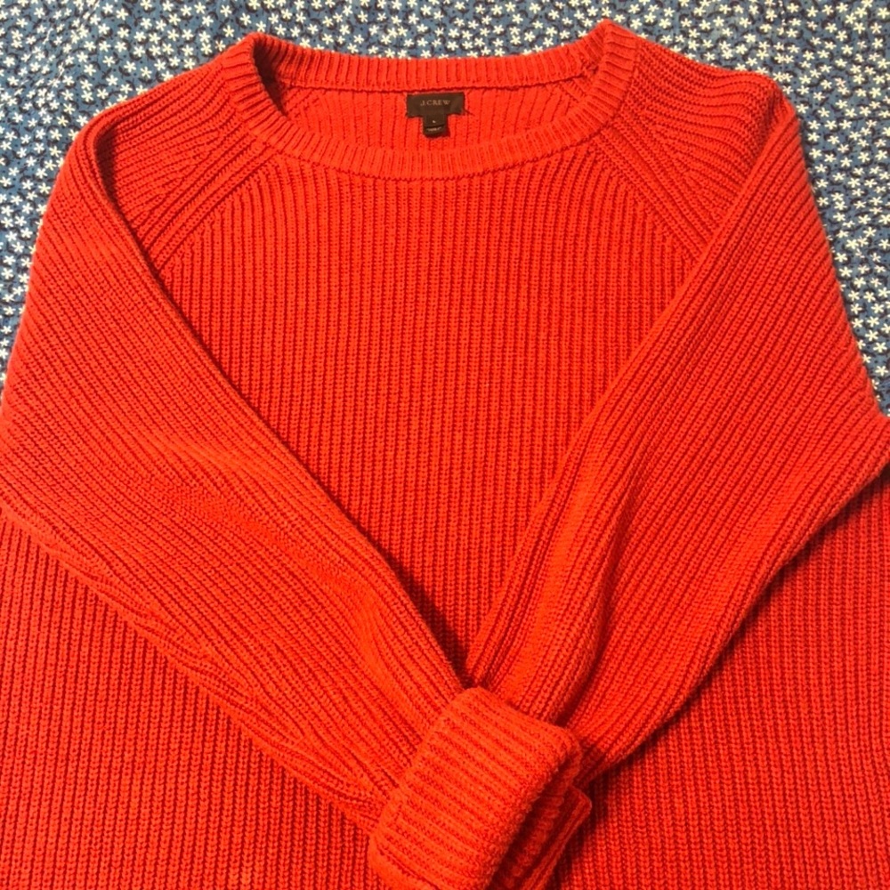 JCREW orange sweater